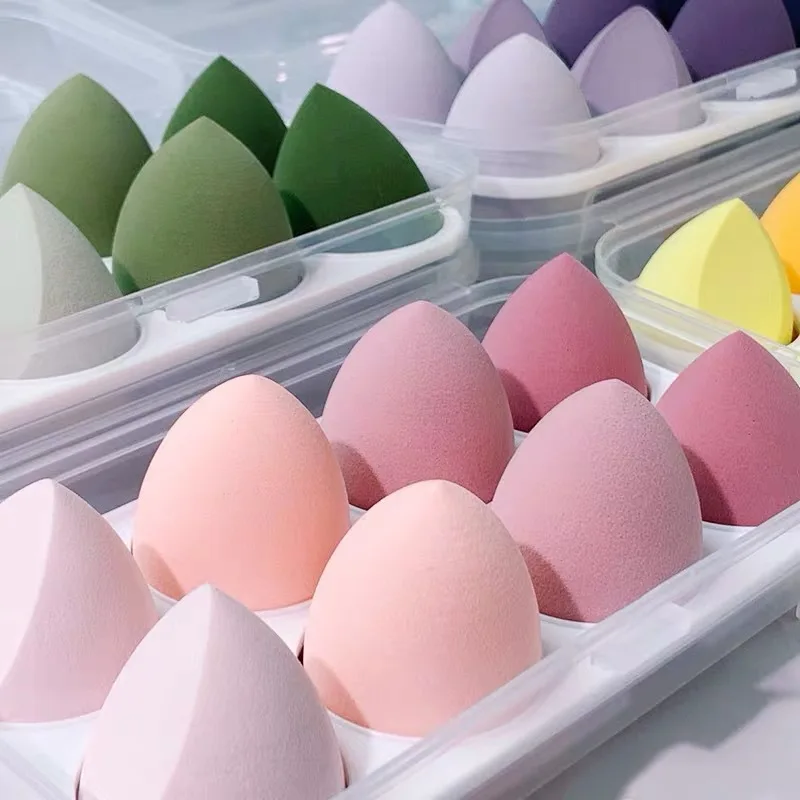 

8pcs Face Makeup Sponge Set Liquid Foundation Cream Powder Blush Cosmetic Puff Hydrophilic Soft Sponges Beauty Tools Accessories