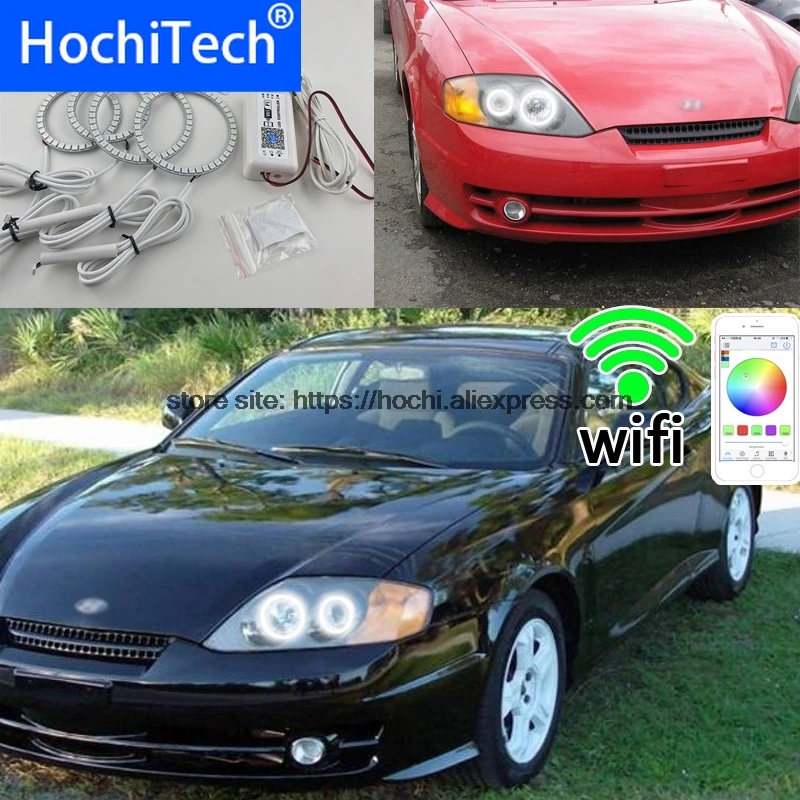 HochiTech отличный RGB многоцветный набор колец halo автомобильный Стайлинг для Hyundai Tiburon