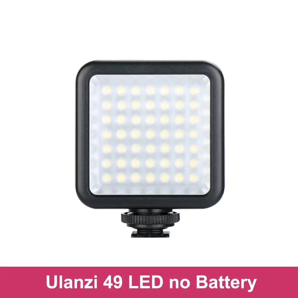 49 LED Light Ulanzi 8см мини светодиодный свет подсветка для камеры, камерный свет с 3 Горячих башмаков фотографическая лампа Освещение для Nikon canon Sony DSLR,осветитель для фотоаппарат башмак - Цвет: 49 LED Light