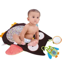 Детский коврик для игр и ползанья милый игровой коврик с животными хлопок Детский напольный игровой коврик для детской комнаты декор