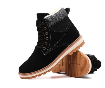 

2020 New Winter Fashionable short boots with velvet warm men's casual cotton shoes U90G