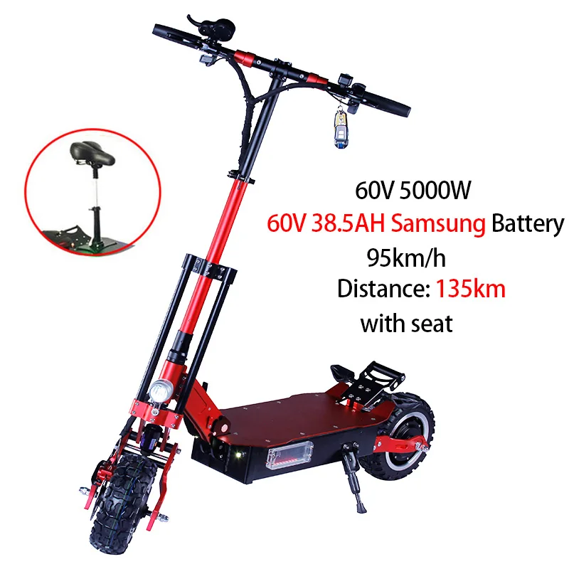SAMSUNG 60V 38.5AH 5000 Вт 95KMH электрический скутер высокоскоростной мотор samsung складной взрослый Электрический внедорожный мощный Ховерборд скейтборд Лонгборд - Цвет: SAMSUNG 60V 38.5AH