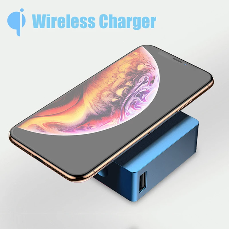 

3 IN1 Mini Power Bank QI Wireless Powerbank Portable Charger External Battery for Xiaomi Iphone Huawei Charger Battery 3 in 1
