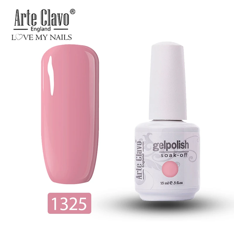 1325 Arte Clavo 15ml New Color Gel Nail Polish UV Glitter Nail Gellak Matt Top Base Soak Off Nail Art Design Lacquer Nail Gel Varnish - Цвет: 1325