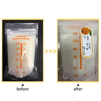 

Cute Cute Cartoon Pattern Waterproof Label Sticker Breast Milk Storage Date Capacity Write-on Tag Food Shelf Life Marker