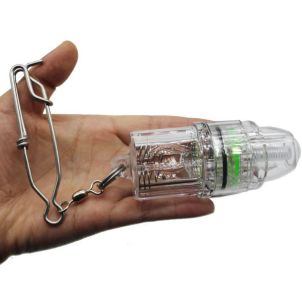 Electronic Tools Flashing Light Battery Powered Underwater Fishing Lure Lamp Deep Drop Squid With Chain False Bait Led Emitting