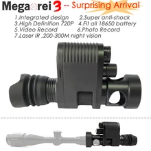 Охотничья камера Megaorei3 HD720P ночного видения, прицел для охотничьей винтовки NV007, оптический прицел для дикой природы, инфракрасный лазерный ИК телескоп 850 нм Охотничья камера Megaorei3 HD720P ночного видения, прицел для охотничьей винтовки NV007, оптический прицел для дикой природы, инфракрасный лазерный ИК телескоп 850 нм