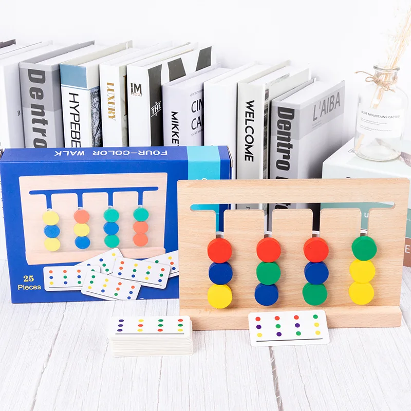 

Children 3.4.5.6. 7.8-Year-Old ENLIGHTEN Educational Logic Toy Early Educational Teaching Aid Educational Four Colors Game