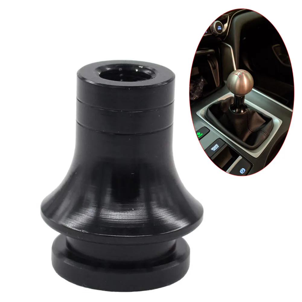 Black Shift Knob Boot Retainer Adapter for Manual Gear Shifter Lever
