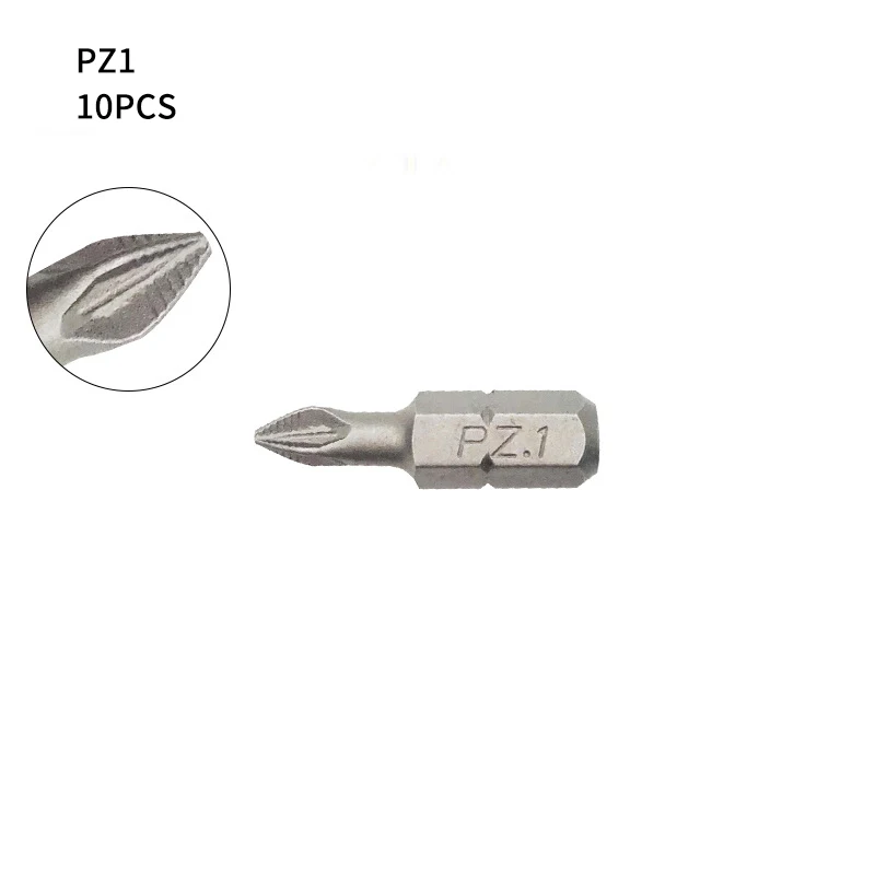 Электрический Противоскользящий электроинструмент, ремонтные рабочие аксессуары, дрель-шуруповерт 50 мм, 25 мм, 10 шт., набор магнитных отверток - Цвет: 10Pcs PZ1 25mm