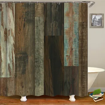 

Vintage Western Shower Curtain Art Tree Rings to Sunset High Quality Waterproof Bathroom shower Curtain