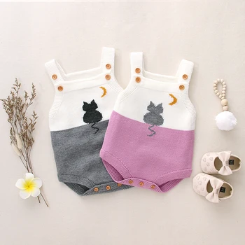 

Baby knit Rompers Cartoon Knitted autumn Newborn Boys Jumpsuits Clothes winter Long Sleeve Toddler Sweater Children Overall