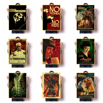 

Classic high score movie poster Terminator, this killer is not too cold, Back to the Future, The Godfather, Pulp Fiction o36