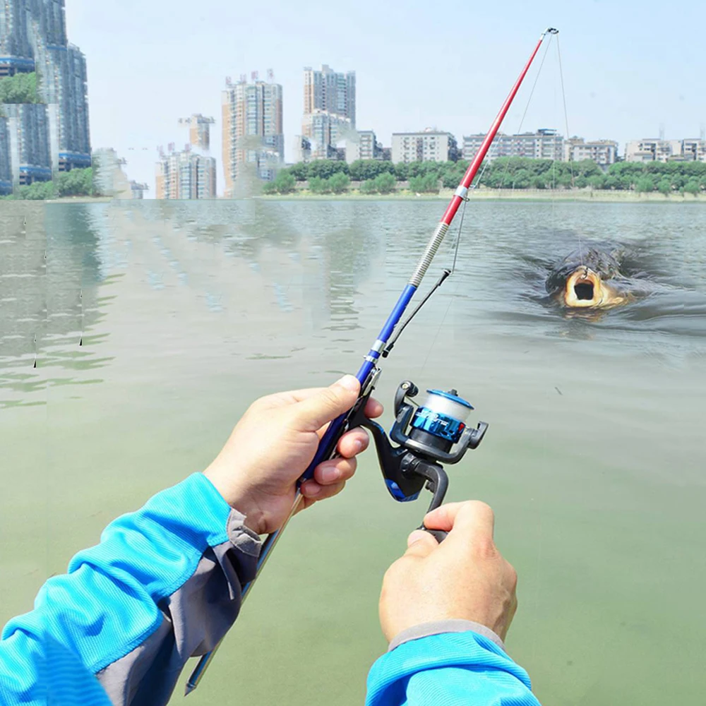 High Sensitivity Automatic Fishing Rod And Reel Combo Set Sea River  Telescopic Pole Spinning Ring Winter Mini Rod Self-tapping - Rod Combo -  AliExpress