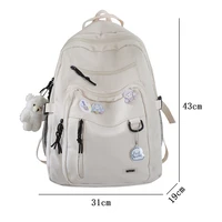 Fashion Big Student Backpack NEW Badge Rucksack Girls School Bag High Capacity Women Backpack Female Cute Leisure Travel Mochila - Image 6