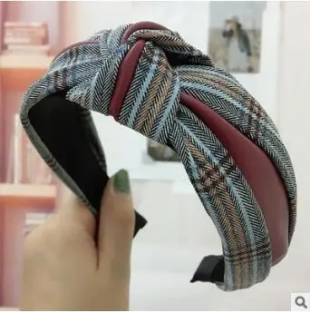 36 шт./лот DIY Простые сетки ткани решетки сращивания ПУ повязки на голову противоскользящие повязки с узелком Инструменты для укладки волос аксессуар HA1484 - Цвет: 2