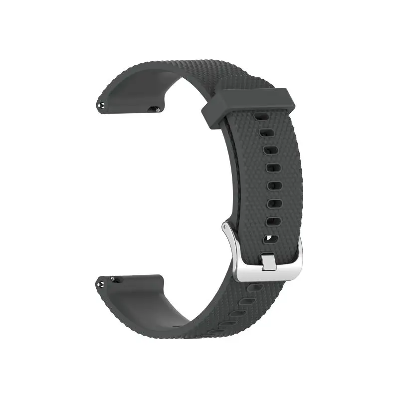 Подходит для Garmin vivoactive 4S текстурный силиконовый ремешок 18 мм ширина портативный беговой фитнес-браслет с защитой от пота - Цвет: Серый