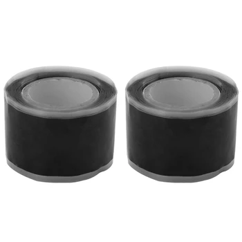 

Universal Waterproof Black Silicone Repair Tape Bonding Home Water Pipe Repair Tape Strong Pipeline Seal Repair Tape(2Pcs)