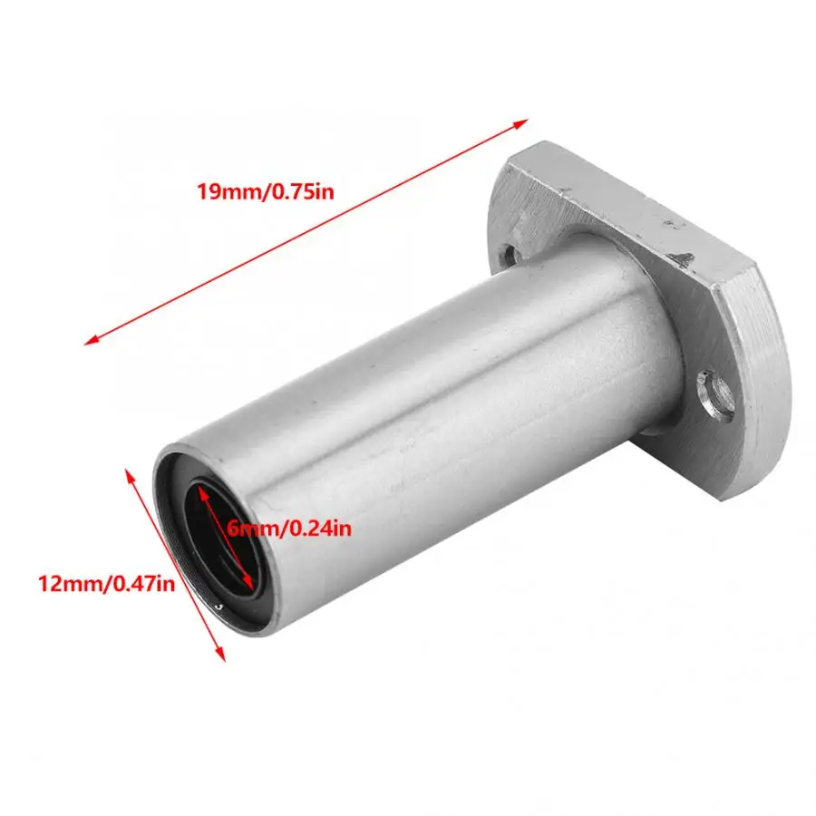 LMH6 Ellipse Flange Type Ball Bearing CNC Linear Bushing Bearing Double Cut Ellipse Flange bearing
