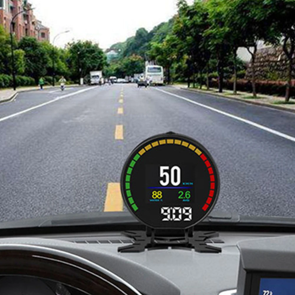 Цифровой многофункциональный OBD2 HUD безопасный Спидометр красочный экран дисплей практичный Автомобильный Тахометр универсальный для вождения