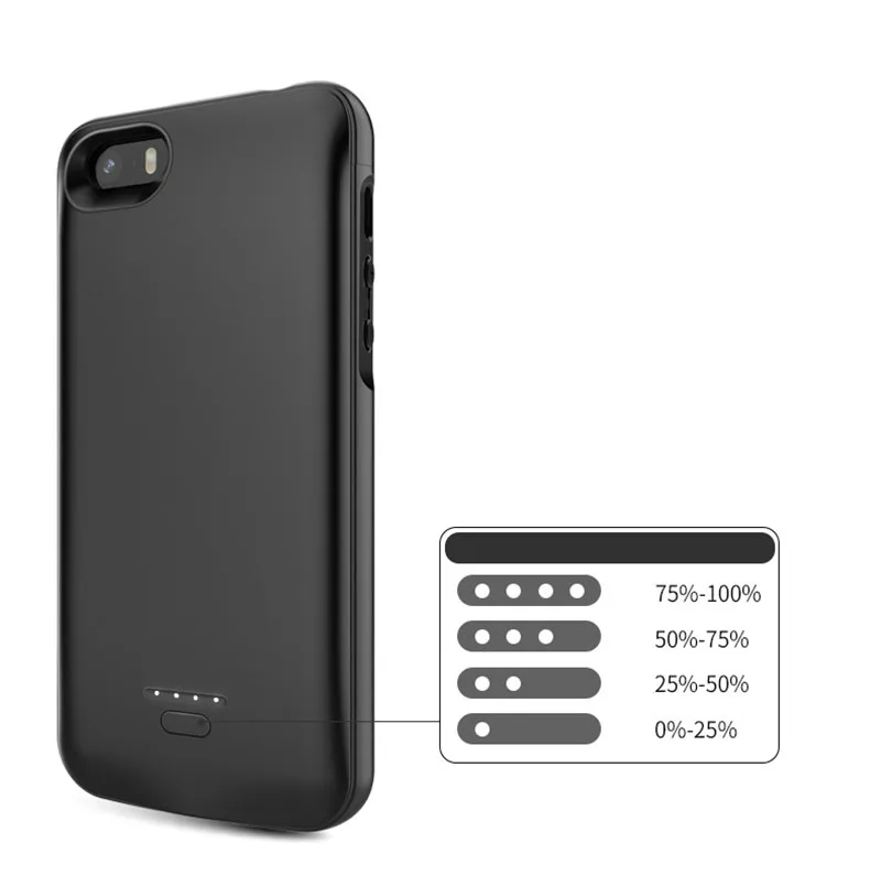 Ультратонкая батарея зарядное устройство чехол для iphone 5 5S SE внешняя крышка зарядного устройства ультра резервного питания банк зарядный чехол для iphone 5S