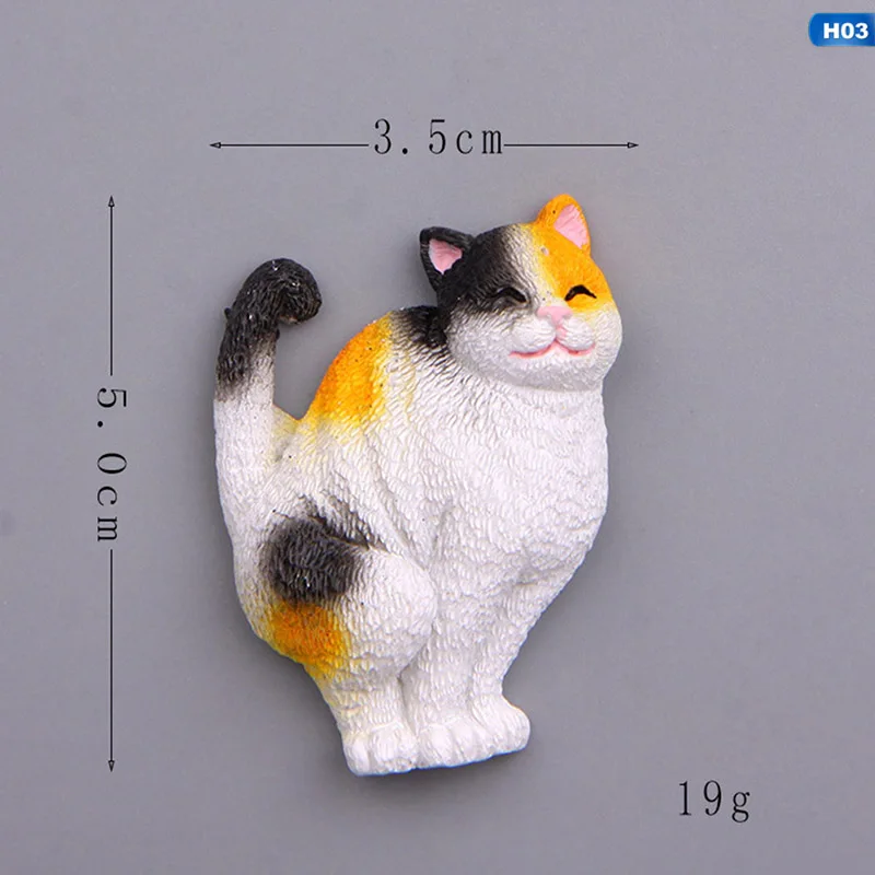 Улыбающаяся кошка магниты на холодильник мультяшный котенок фигурка животного белая доска наклейка магниты на холодильник Детская игрушка украшение дома