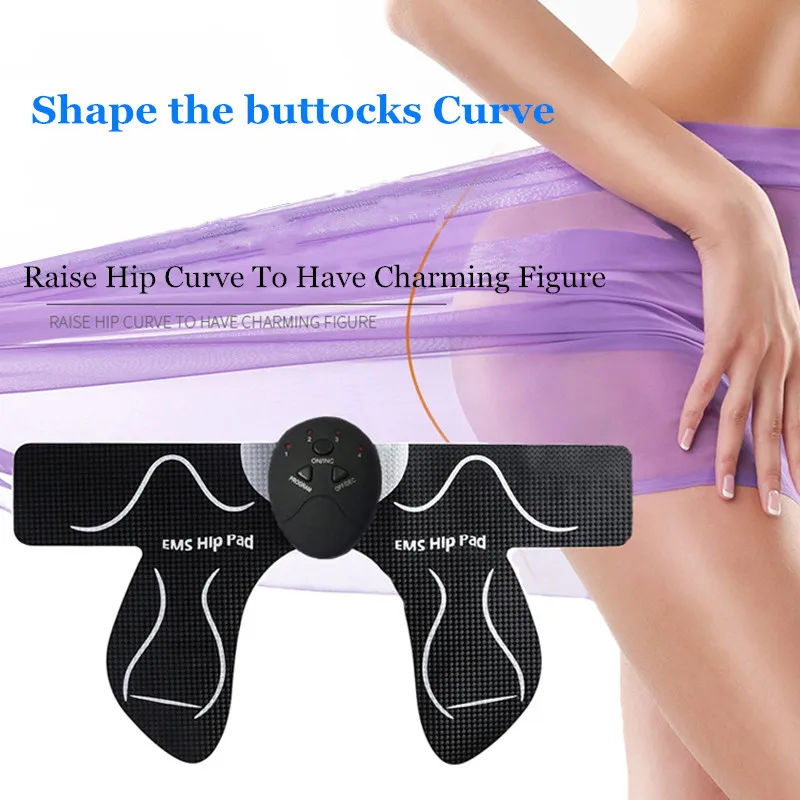 USB Rechargeable EMS Hip Trainer Buttocks Lifting Electric ABS Waist Abdominal Muscle Massage Stimulator Body Slimming Shaper muscle trainer for male buttocks rotation button inner anal lifting contraction and contraction and contraction exercises