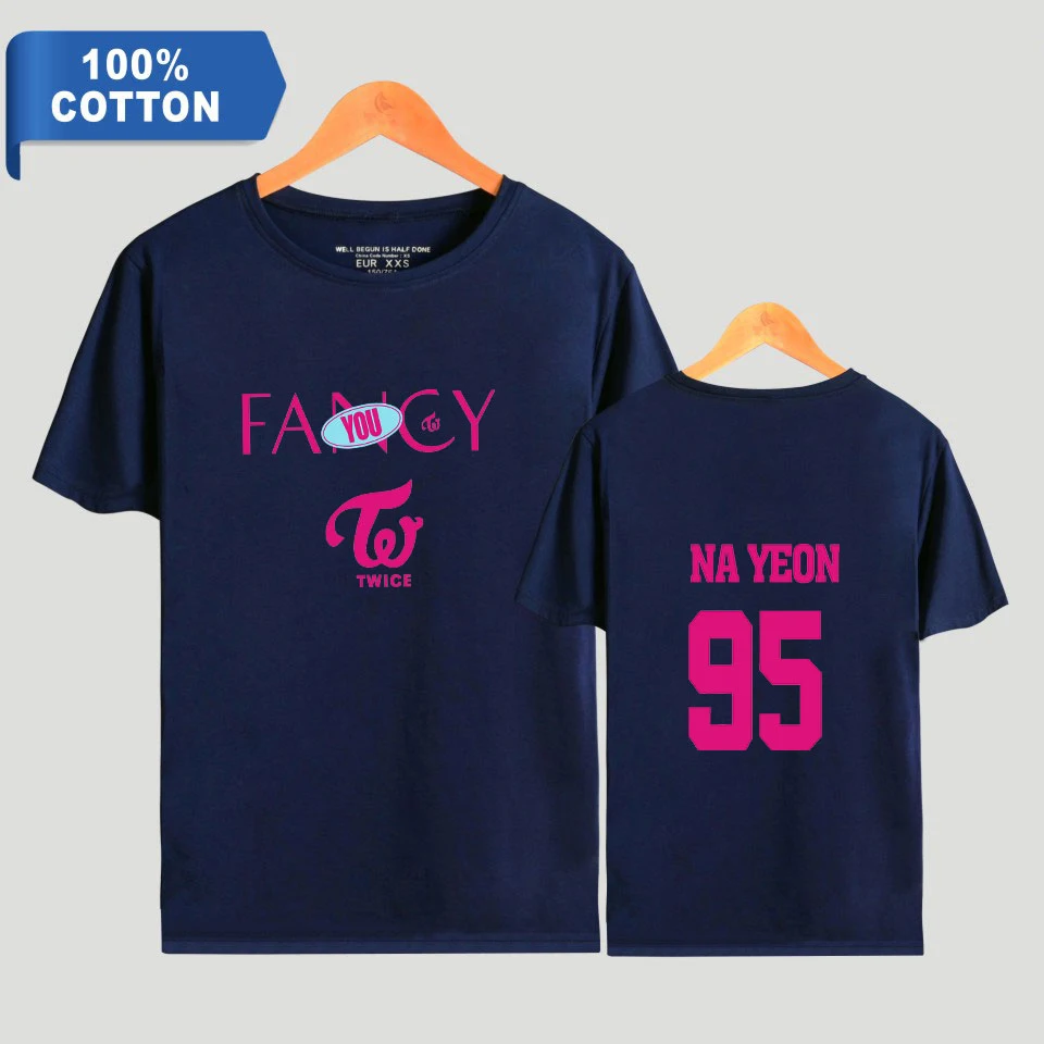 Twice fancy Album футболка для мужчин/wo для мужчин kpop летняя футболка с коротким рукавом новая популярная Повседневная футболка новая Хлопковая мужская одежда