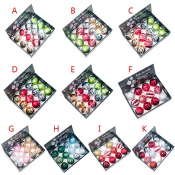 

12pcs 8cm Christmas Balls Party Baubles Xmas Tree Decoration Hanging Ornament Xmas Home Party Decor New Year Gift 6XDD
