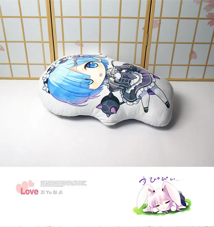 Re zero hajimeru isekai seikatsu Rem Подушка игрушка Re Life in a different worl плюшевая кукла двухсторонняя наволочка 50 см