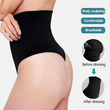 

Sexy Thong Panties High Waist G String Women Female Underwear Lenceria Butt Lifter Calcinha Short S Plus Size Shapewear Spanx