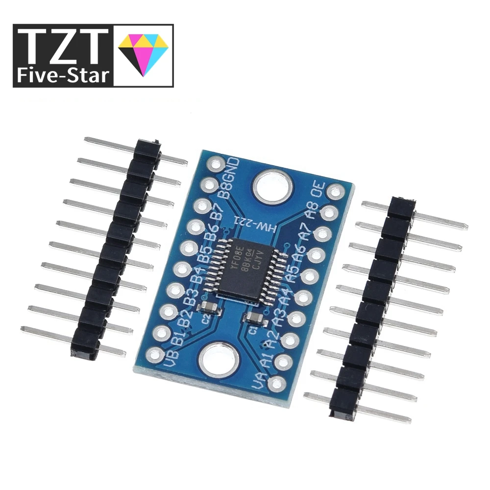 TZT 1/3/5PCS 8-Kanal-Dual-Loch-Logikpegelwandler TXS0108 TXS0108E Bidirektionales Spannungsmodul für Arduino mit Pins – Detail 1
