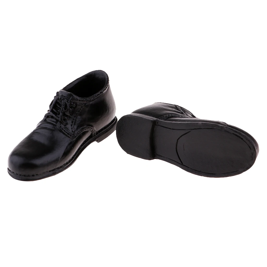 1/6 Scale Model Black Leather Shoes for 12 inch   Parts