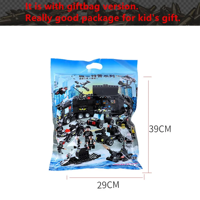 Ceny 792 sztuk Navy SEALS wojskowy helikopter okręt wojenny policja SWAT LegoINGs zestawy klocków budowlanych Playmobil Technic DIY dzieci cegły zabawki