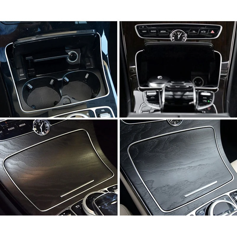 Автомобильный подстаканник рамка накладка наклейка для Mercedes Benz C Класс W205 GLC класс W253- Автомобильный интерьер Стайлинг Аксессуары