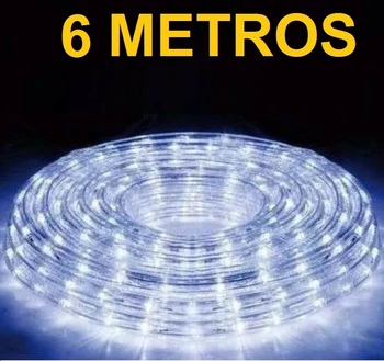 

MANGUERA LED LUZ NAVIDAD FIESTA COLORES RGB LUZ BLANCA 6m Metros.