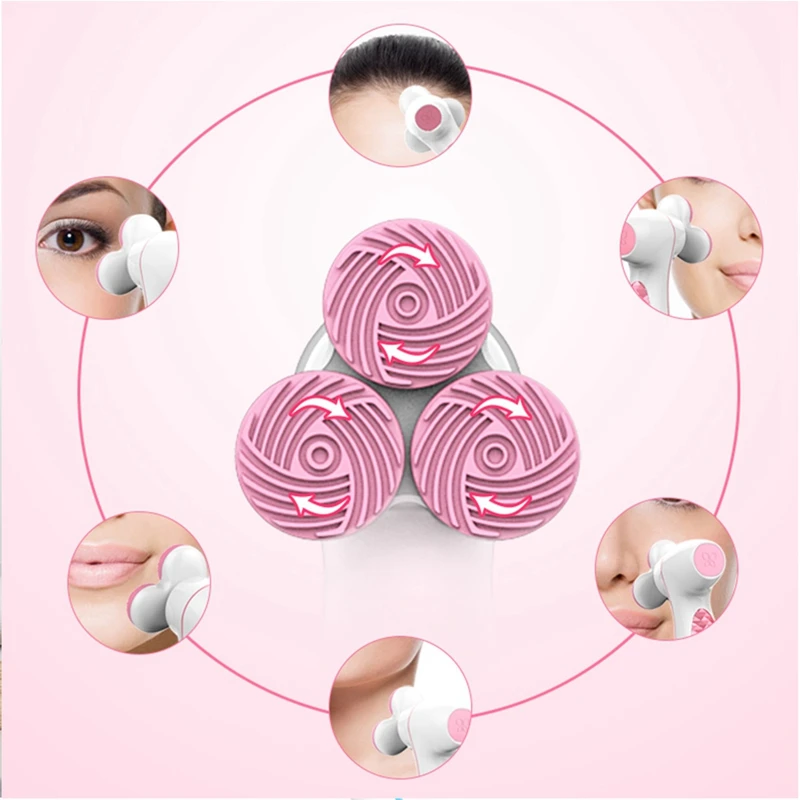  Blue Silicone Facial Cleansing Brush Blackhead Removal Acne Pore Cleanser Machine Peeling Face Wash