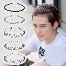

Mens Hairband Unisex Black Flexible Wavy Hair Head Hoop Band Women Sports Headband Wash Hair Accessories 2021 New