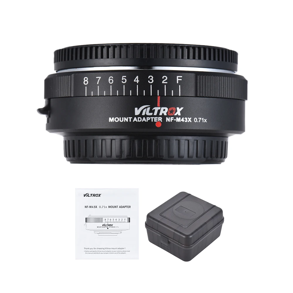 Viltrox NF-M43X 0.71X Крепление объектива адаптер кольцо фокусное расстояние редуктор Скорость бустер 8 диафрагма ручной фокус для Nikon для камеры Micro 4/3