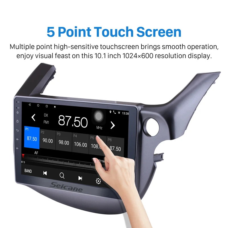 Perfect Seicane 10.1" Android 9.0 2din Car Head Unit Radio Player GPS Navigation For 2007 2008 2009 2010 2011-2016 HONDA FIT JAZZ RHD 1