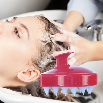 

Silicone Head Shampoo Scalp Massage Brush Hair Washing Scalp Cleanse Comb Deep Care Massage Wholesale 1pcs