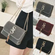 Популярная модная Новая Женская Стеганая Сумка на цепочке, универсальная сумка-мессенджер из искусственной кожи, сумка-мессенджер на плечо