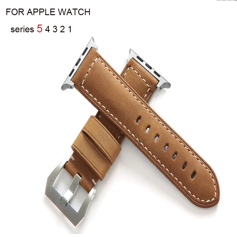 Натуральная кожа петля ремешок для наручных часов apple watch версии 44 мм 40 42 38 версия