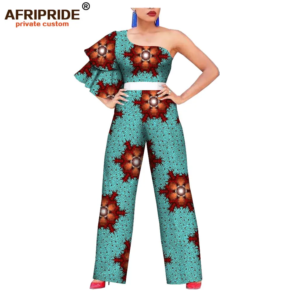 AFRIPRIDE/Африканский Женский Повседневный хлопковый комбинезон, сшитый с однородным блеском и широкими штанинами, женский комбинезон A1929002 - Цвет: 309X