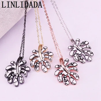 

8Pcs Enamel Charm Statement Women Jewelry Mix Color Copper Leaf Enamel Necklace For Women Girl