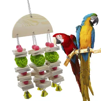 

Large, medium and small parrots chewing toys Sepak takraw building blocks chewing string climbing ladders