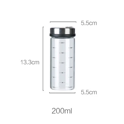 200ml 200ml 300ml 500ml High Borosilicate Glass Seasoning Bottle Kitchen Barbecue Condiment Bottle Salt Pot - Цвет: 200ml