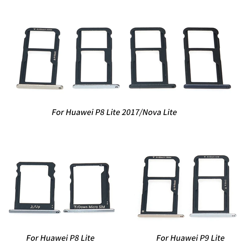 Сменные Запчасти для лотков sim-карты держатель слота для Huawei P8 Lite P8 Lite P9 Lite
