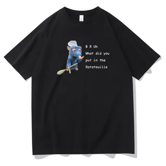 I Dont Want To Cook Anymore Tshirt I Dont Want To Die T Shirt Cute Mouse T-shirt Men Women Harajuku Creativity Short Sleeve Tee T344F-Black