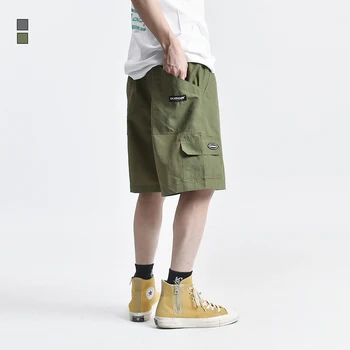 

Functional Multi-pocket Cargo Shorts Men Summer Streetwear Solid Color Thin Short Pants Mens Casual Baggy Work Shorts